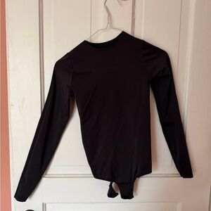 Skims Black Long Sleeve Bodysuit